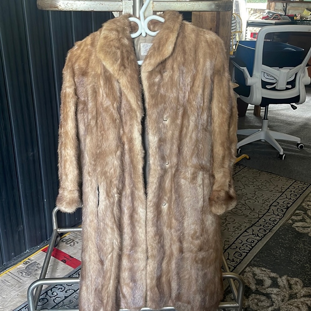 Caramel coloured mink coat